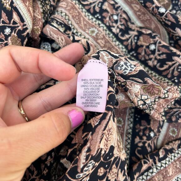 Calypso St. Barth Silk Sequin Embroidered Maxi Dress Long Brown Small Boho - Picture 10 of 13